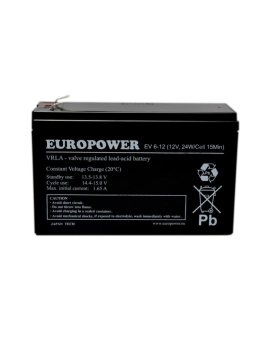 EUROPOWER Akumulator 12V EV 6Ah żywotność: 6-9 lat (o zwiększonej pojemności)