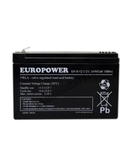 EUROPOWER Akumulator 12V EH 9Ah żywotność: 3-5 lat terminal T1