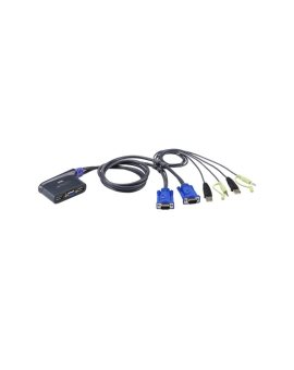 Aten Kabelkowy przełącznik KVM 2 port USB VGA Audio 0,9m