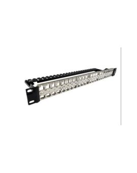 Corning (3M) Panel 48 portów 1U wyposażony w 48 złączy kat. 6A ekranowany