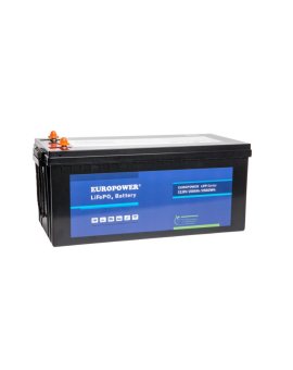 EUROPOWER Akumulator 12, 8V - 200Ah LiFePO4, litowo - żelazowo - fosforanowy z BMS, praca cykliczna i buforowa, 5 lat gwarancji.