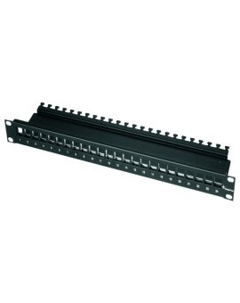 Telegärtner Panel 19 1U pusty 24 porty RJ45 z półką czarny