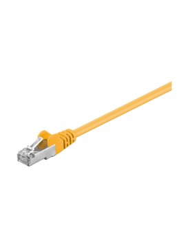 CAT 5e Kabel łączący, F/UTP, Żółty - Długość kabla 0.25 m