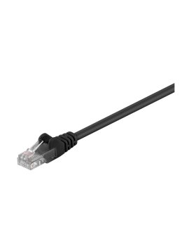 CAT 5e Kabel łączący, U/UTP, czarny - Długość kabla 0.25 m