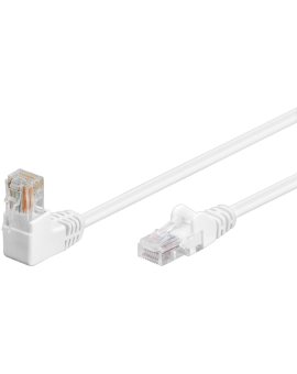 CAT 5eKabel łączący 1x 90 pod kątem,U/UTP, Biały - Długość kabla 0.25 m