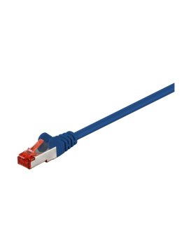 CAT 6 Kabel łączący, S/FTP (PiMF), Niebieski - Długość kabla 0.25 m