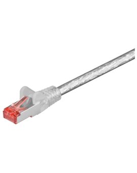 CAT 6 Kabel łączący, S/FTP (PiMF), Przezroczysty - Długość kabla 0.25 m