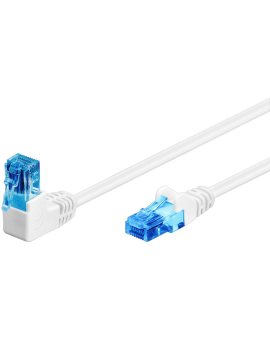 CAT 6AKabel łączący 1x 90 pod kątem,U/UTP, Biały - Długość kabla 0.25 m