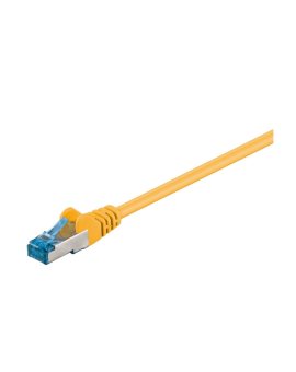 CAT 6AKabel łączący, S/FTP (PiMF), Żółty - Długość kabla 0.25 m