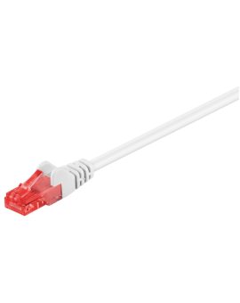 CAT 6Kabel łączący, U/UTP, biały - Długość kabla 0.25 m