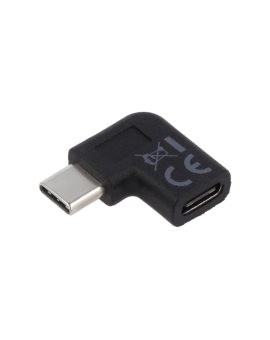 GOOBAY-45402 Adapter USB 3.0 USB C gniazdo, USB C wtyk kątowy czarny