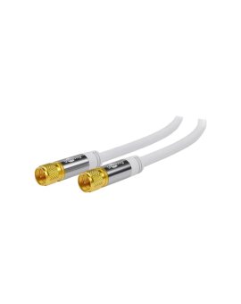 SAT-F/F-1000-WH Kabel 10m F wtyk, z obu stron PVC ekranowane złącza biały 75