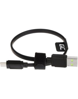 PRZEWÓD USB-A/USB-C/0.25M-GC GCmatte 0.25inbsp/brm Green Cell