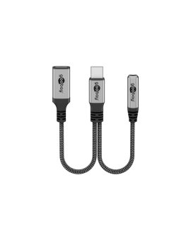 Adapter USB-C™ do USB-C™ i jack, 3,5 mm AUX - Długość kabla 0.15 m