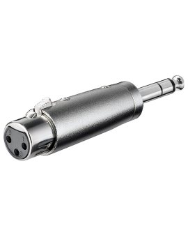 Adapter XLR, wtyk jack AUX stereo 6,35 mm na gniazdo XLR