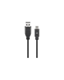 Kabel USB 2.0 USB-C™ na USB-A, czarny - Długość kabla 1 m