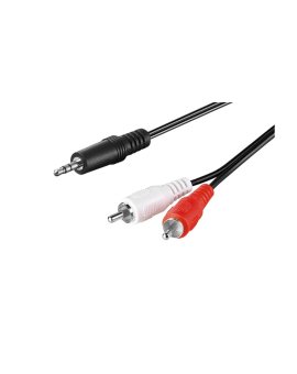 Kabel przejściowy audio AUX, wtyk jack 3, 5 mm na wtyk cinch stereo, CU - Długość kabla 5 m