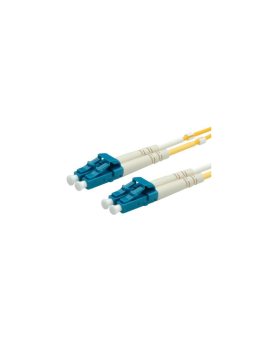 VALUE Patchcord światłowodowy 9/125um LC-LC 0.5m żółty