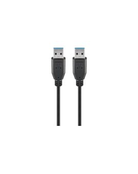 Kabel USB 3.0 Superspeed, Czarny - Długość kabla 0.5 m