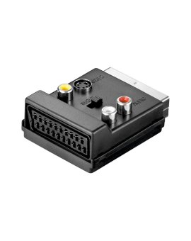 Adapter Scart do Composite Video i S-Video, IN/OUT, z przejściówką Scart - Połączenie typu Wtyk scart (21-pinowy)