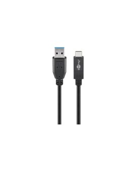 Kabel USB-C™ USB 3.1, 2. generacji, 3 A, czarny - Długość kabla 1 m