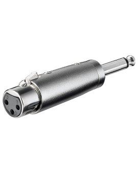 Adapter XLR, wtyk jack AUX mono 6,35 mm na gniazdo XLR