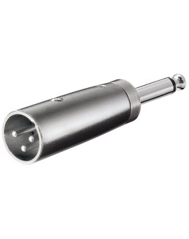 Adapter XLR, wtyk jack AUX mono 6,35 mm na wtyk XLR