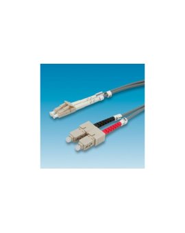 Value Patchcord światłowodowy 50/125 LC-SC szary 1m