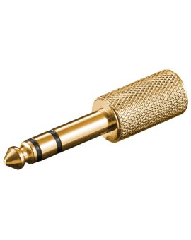 Adapter do słuchawek, wtyk jack AUX 6,35 mm na 3,5 mm, wersja złota - Połączenie typu Wtyk jack 6,35 mm (3-pinowy, stereo)