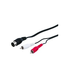 Kabel adaptera audio, wtyk DIN na wtyk cinch stereo - Długość kabla 1.5 m