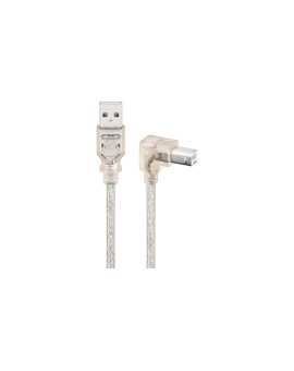 Kabel USB 2.0 Hi-Speed 90, Przezroczysty - Długość kabla 0.5 m