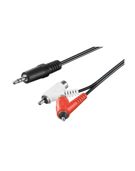 Kabel przejściowy audio, wtyk 3,5 mm na gniazdo/wtyk cinch - Długość kabla 1.5 m