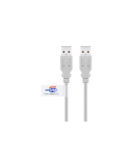 Kabel USB 2.0 Hi-Speed z certyfikatem USB, szary - Długość kabla 2 m