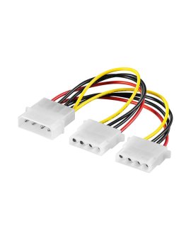 Kabel zasilający typu Y/adapter zasilający do komputera 5, 25, 1 x wtyk na 2 x gniazdo - Długość kabla 0.16 m