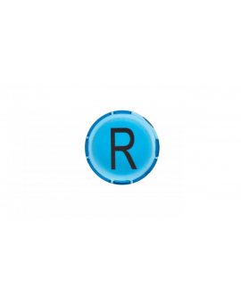 Soczewka przycisku 22mm płaska niebieska z symbolem RESET M22-XDL-B-X6 218304
