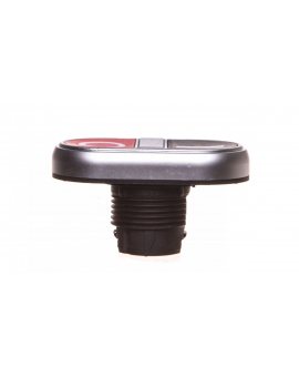 Przycisk sterowniczy 22mm podwójny czarny/czerwony podświetlany kryte z samopowrotem bez adaptera /I-0/ LPCBL7122