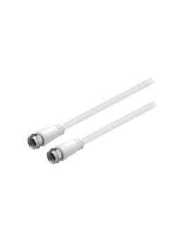 A+/SAT-M/M-1000-WH Kabel 10m F wtyk, z obu stron PVC klasa ekranowania A+ biały