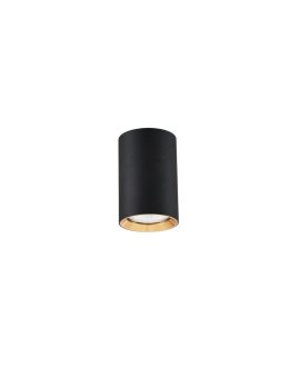 Spot tuba MANACOR czarno-złota 6x9cm GU10 LP-232/1D-90 LIGHT PRESTIGE