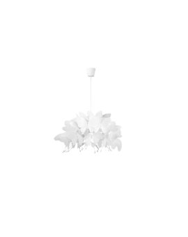 Lampa wisząca z rodziny Farfalla z białym designerskim kloszem motyle LP-3439/1P WHITE Light Prestige