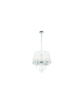 Lampa wisząca Mona 5xE14 do stylowego salonu srebrna LP-5005/5P srebrna Light Prestige