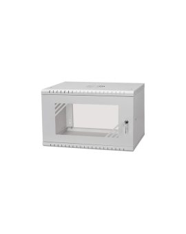 Szafa wisząca RACK 19 6U 450mm drzwi szklane szara BOX