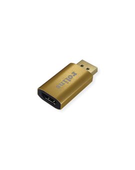 Adapter ROLINE GOLD 4K DisplayPort/HDMI, Actief, v1.2, DP męski - HDMI żeński