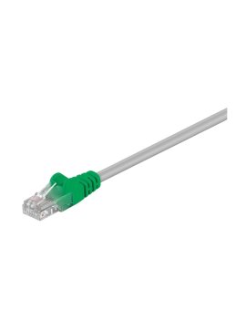 CAT 5e kabel krosowany, U/UTP, Szary, Zielony - Długość kabla 0.25 m