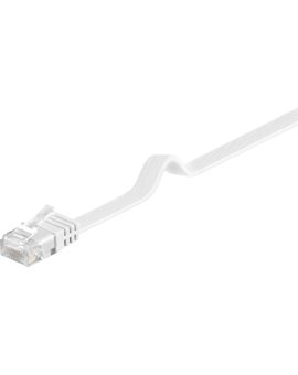 CAT 5ePłaska Kabel połączeniowyi,U/UTP, Biały - Długość kabla 0.5 m