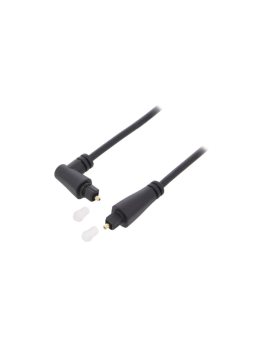 TOS-X90-2.0 Kabel Toslink wtyk, Toslink wtyk kątowy 2m czarny Øzewn: 4mm