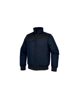 Wiatrówka 2 w 1, z poliestru i bawełny, pikowana, odpinane rękawy, kolor Granatowo-czarny, rozmiar: 3XL, NEWD2MN3X