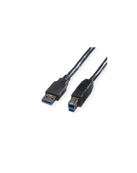 Kabel ROLINE USB 3.2 Gen 1, typ A-B, czarny, 0,8 m
