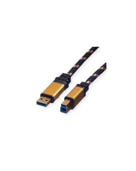 Kabel ROLINE GOLD USB 3.2 Gen 1, typ A-B, 0,8 m