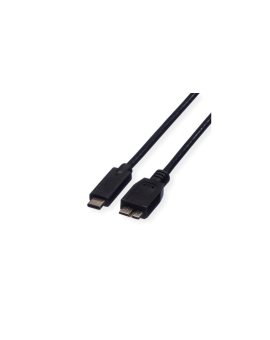 Kabel ROLINE USB 3.2 Gen 1, C - Micro B, M/M, czarny, 0,5 m