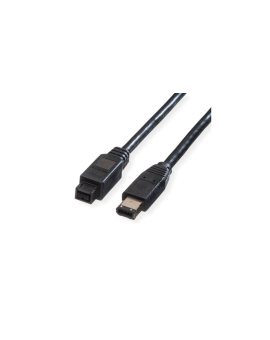 Kabel ROLINE IEEE 1394b / IEEE 1394, 9/6-stykowy, czarny, 1, 8 m